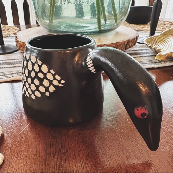 Stephen Schiffer Pottery Loon Bird Goose Mug Signed 1996 - Picture 2 of 6